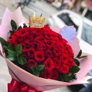 Ramo Real de Rosas Rojas con Corona