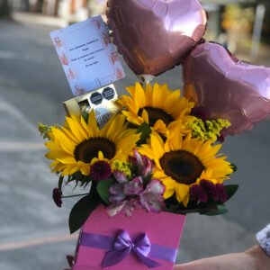 Caja de Amor en Girasoles